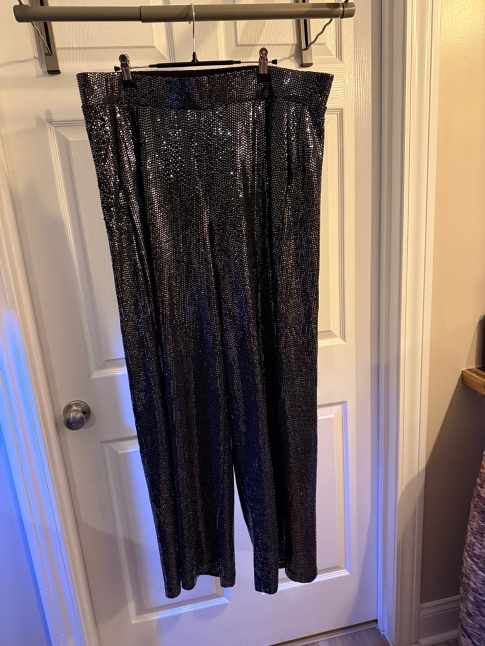 torrid Black Sparkle Wide-Leg Pants
